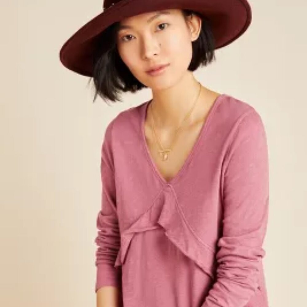 Anthropologie Long-sleeve v-neck top